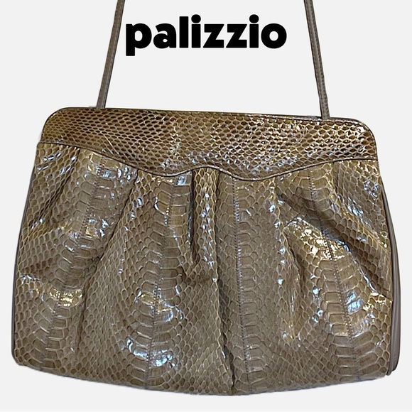 Palizzio • Vintage Handbag (Crossbody/Clutch/Shoulder) • Snakeskin Print • EUC - Picture 15 of 15